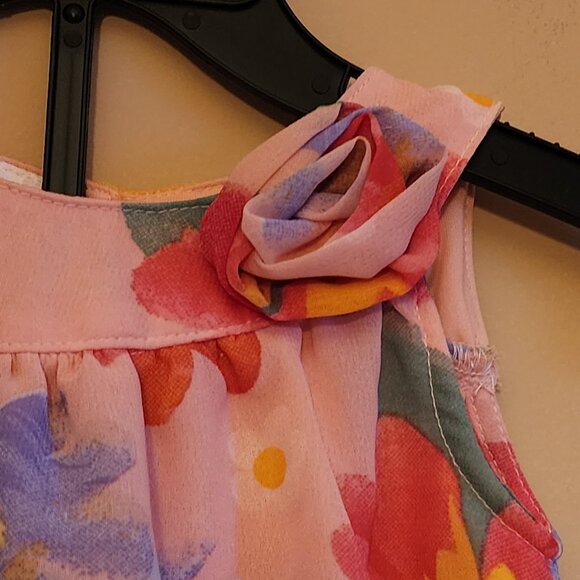 Koala Kids Baby's Peach Floral Trapeze Dress With Bloomers. Size 6 Months - Picture 3 of 8